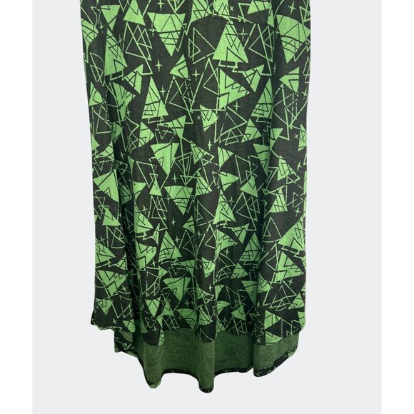 Lularoe Carly Geometric Print Green & Black Short Sleeve Dress Small - Picture 8 of 14